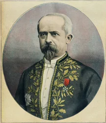 Porträt des Gouverneurs von Algerien Louis Lepine (Gravur)