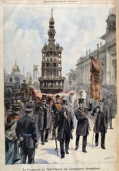 Promenade des Meisterwerks der Zimmermannsgesellen, graviert von Fortuné Louis Méaulle (1844-1916), späte 19. Jahrhundert