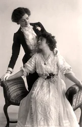 Lily Elsie 1886-1962 und Adrienne Augarde 1882-1913, englische Schauspielerinnen, 1907