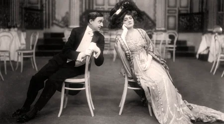 Lily Elsie und Joseph Coyne in Die lustige Witwe, 1907