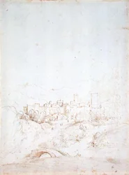 Eine italienische Hügelstadt (recto)