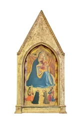 Madonna der Demut, Johannes der Täufer und Paulus: Begegnung von Dominikus und Franziskus von Assisi
