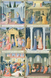 Szenen aus der Kindheit Jesu, Detail einer Tafel aus dem Armadio degli Argenti (Silbertruhe) mit dem Leben Jesu