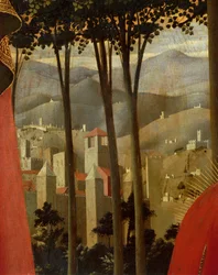 Die Kreuzabnahme oder der Altar der Heiligen Dreifaltigkeit (Detail), ca. 1432