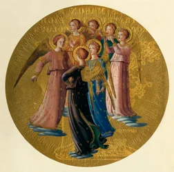 Eine Gruppe von Engeln, 15. Jahrhundert, um 1909