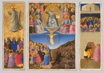 Triptychon des Jüngsten Gerichts, der Himmelfahrt und Pfingsten