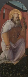Tafel eines Triptychons: St. Antonius Abt, 1458