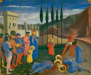 Die Enthauptung von Heiligen Cosmas und Damian, ca. 1440