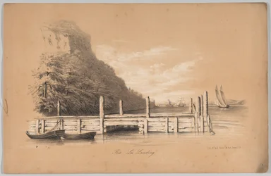 Fort Lee Landing, in: The New York Drawing Book, 1847