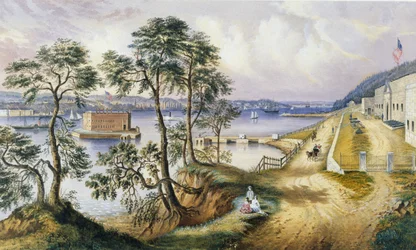 Staten Island und die Narrows von Fort Hamilton, N.Y., ca. 1861