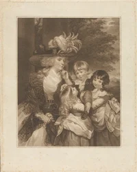 Lady Smith und ihre Kinder: George Henry, Louisa und Charlotte