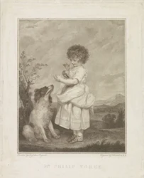 Porträt von Philip Yorke mit Hund und Vogel
