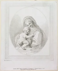 Jungfrau und Kind, graviert von Luigi Schiavonetti, 1793 (Gravur)
