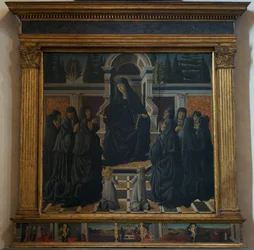 Santa Monica mit Augustinerschwestern, 1470
