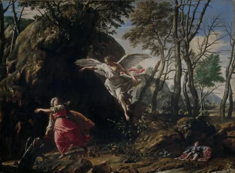 Hagar und Ismael in der Wüste