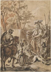 Alexander der Große vor der Leiche des Darius