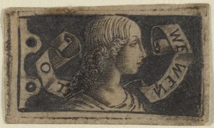 Kopf eines Mädchens mit lockigem Haar