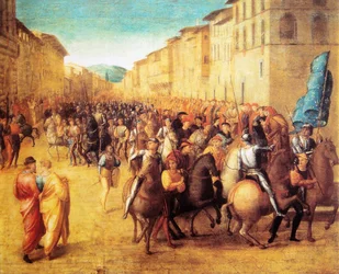 Französische Truppen unter Karl VIII. betreten Florenz am 17. November 1494 von Francesco Granacci