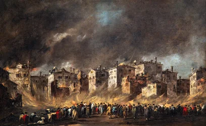 Feuer in den Öllagern bei San Marcuola