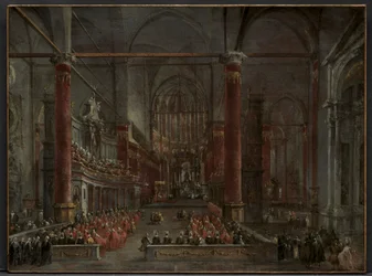 Pontifikalzeremonie in SS. Giovanni e Paolo, Venedig, 1782