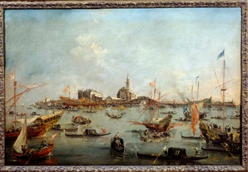 Der Doge auf der Bucentaurus in San Nicolo in Venedig am Himmelfahrtstag
