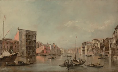 Der Canal Grande in Venedig mit dem Palazzo Bembo