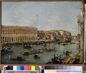 Blick auf den Canal Grande mit den Fabbriche Nuove di Rialto, 1756-60