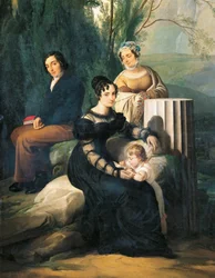 Porträt der Familie Borri Stampa, 1822