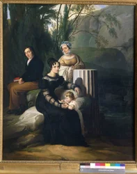 Porträt der Familie Borri Stampa