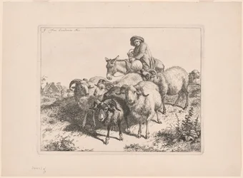 Platte 9, aus dem Set von 12 Pastoralszenen
