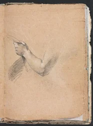 Verona Skizzenbuch: Linker Arm und Hand (Seite 75)