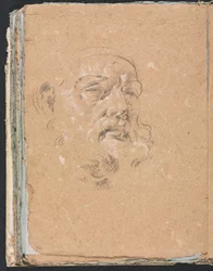 Verona Skizzenbuch: Männlicher Kopf Seite 76, 1760