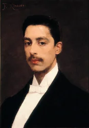 Porträt von Enrique Granados (1867-1916), spanischer Pianist und Komponist, spätes 19. Jahrhundert
