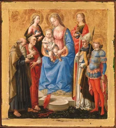 Maria mit Kind und sechs Heiligen