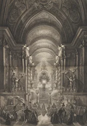 Zeremonie in der Cappella Paolina, Vatikan, 1787