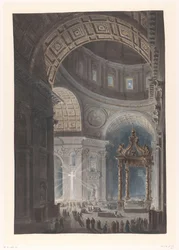 Beleuchtung des Heiligen Kreuzes im Petersdom