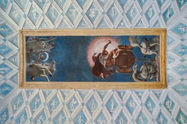 Kammer der Sonne und des Mondes (Camera del Sole e della Luna): die Wagen der Sonne und des Mondes, gelenkt von Diana und Apollo