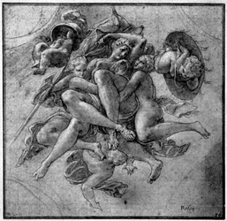 Entwurf für die Ulysses-Galerie, Fontainebleau, um 1540er Jahre, 1926