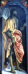 St. Johannes der Täufer, Seitenpanel aus dem Tabernakel der Sakramente, ca. 1484-6 (Detail)