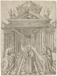 Die Darstellung im Tempel, Platte vier aus dem Leben der Jungfrau und Christus
