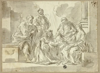 Heilige Familie mit Heiligen