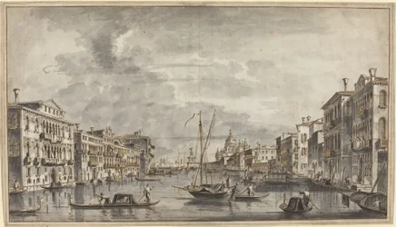 Der Canal Grande in Richtung Salute und Dogana