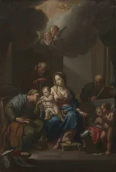Präsentationsskizze für "Die Heilige Familie mit den Heiligen Anna, Joachim und Johannes dem Täufer" (für Santa Maria in Via Lata, Rom)
