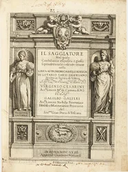 Frontispiz von "Der Prüfer" von Galileo Galilei, 1623
