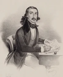 Porträt des Sängers und Komponisten Giacinto Marras 1810-1883