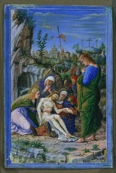 Einzelblatt aus einem Stundenbuch: Pieta