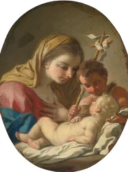 Francesco de Mura Madonna mit Kind und dem kleinen Johannes dem Täufer