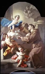 St. Antonius von Padua (eines von einem Paar, Tafel)