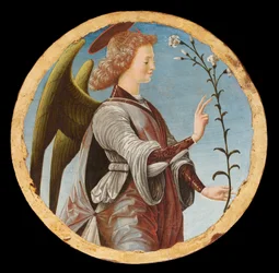 Polittico Griffoni: Engel der Verkündigung, ca. 1472-1473