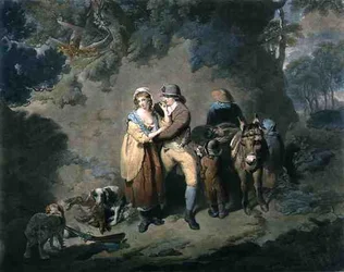 Der verliebte Jäger, graviert von Charles Hodges (1764-1837), veröffentlicht von J.R. Smith